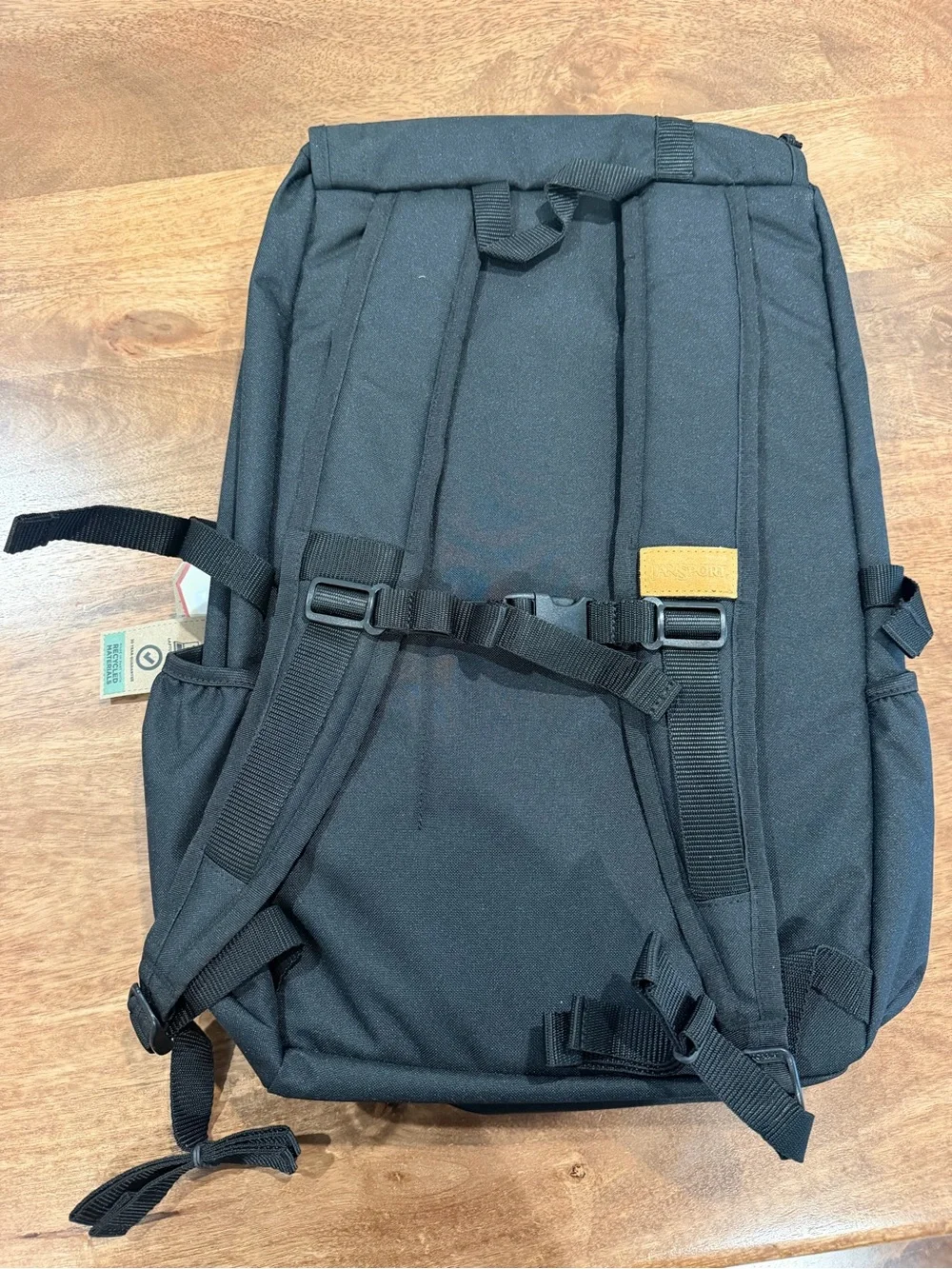 Jansport Black Backpack with Tan Accents
